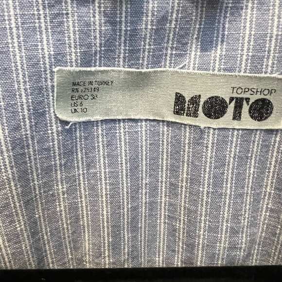 Topshop denim striped shacket. US 6 - Picture 3 of 4